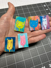 Load image into Gallery viewer, Mini Sticker Set Serious Cat art
