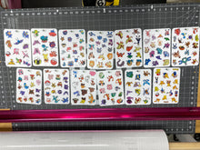 Load image into Gallery viewer, Sticker Sheet Set of 13 Sheets little planner stickers Pokemon