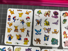 Load image into Gallery viewer, Sticker Sheet Set of 13 Sheets little planner stickers Pokemon