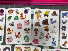 Load image into Gallery viewer, Sticker Sheet Set of 13 Sheets little planner stickers Pokemon