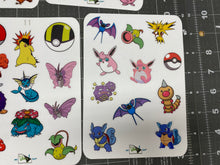 Load image into Gallery viewer, Sticker Sheet Set of 13 Sheets little planner stickers Pokemon