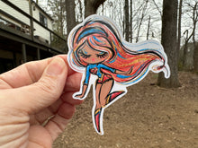 Load image into Gallery viewer, Sticker | 66L | SUPER HERO GIRL | Waterproof Vinyl Sticker | White | Clear | Permanent | Removable | Window Cling | Glitter | Holographic