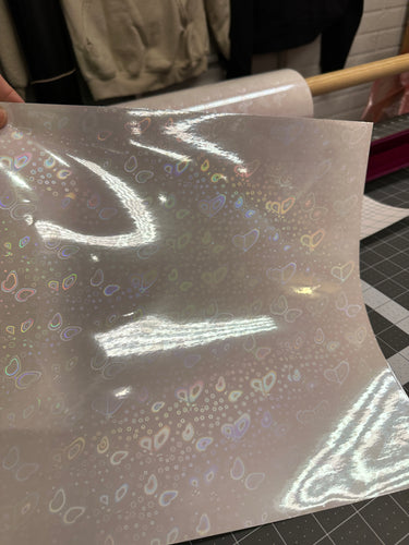 Holographic Butterfly Laminating Sheets 8 x 11, 8 1/2 x 11, 12 x 12 inches for Cold Laminating Sticker Overlay