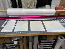 Load image into Gallery viewer, Holographic Oil Slick Laminating Sheets 6 x 12, 8 x 11, 8 1/2 x 11, 12 x 12 inches for Cold Laminating Sticker Overlay