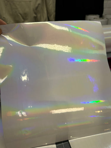 Holographic Oil Slick Laminating Sheets 6 x 12, 8 x 11, 8 1/2 x 11, 12 x 12 inches for Cold Laminating Sticker Overlay