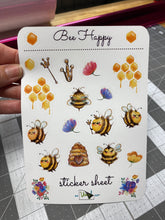 Load image into Gallery viewer, Sticker Sheet 36 Set of little planner stickers Bee Happy