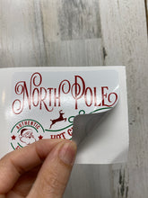 Load image into Gallery viewer, Sticker 26A North Pole Hot Chocolate Mug Label Santa