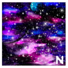 Load image into Gallery viewer, Printed HTV PINK GALAXY Heat Transfer Vinyl 12 x 12 inch sheet