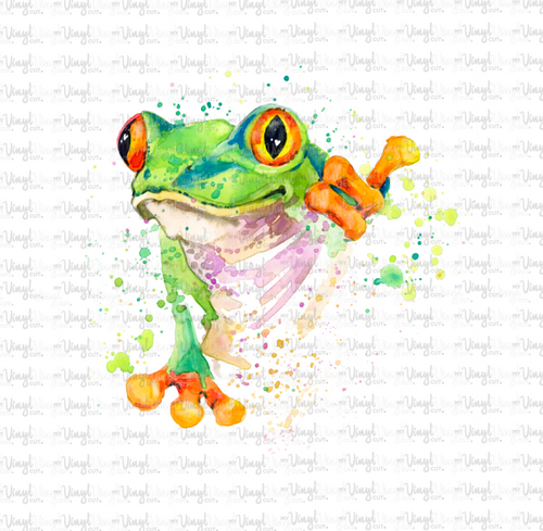 Waterslide Decal Watercolor TREE FROG