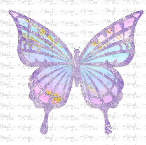 Sticker (BF3) Purple Butterfly