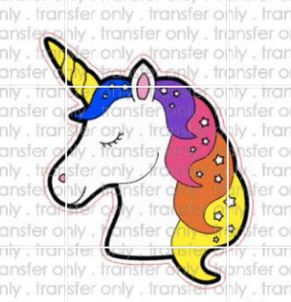 Mini Sticker I9 Rainbow Unicorn Profile