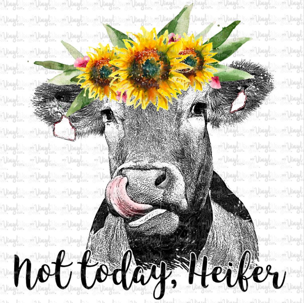 Digital Download Cow with Sunflowers Not Today Heifer