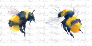 Waterslide Decal Pair of Bumble Bees