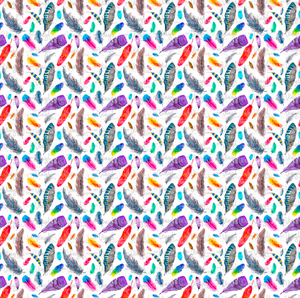 Printed Adhesive Vinyl FEATHERS Pattern 12 x 12 inch sheet