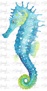 Waterslide Decal Blue Seahorse