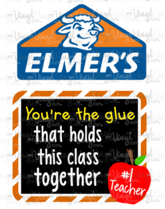 Digital Download Elmer's Glue Teacher SVG and  PNG files