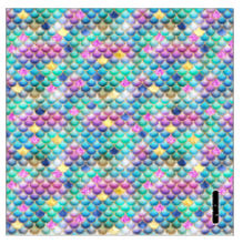 Load image into Gallery viewer, Printed Adhesive Vinyl MULTICOLOR MERMAID SCALES Pattern Vinyl 12 x 12 inch sheets