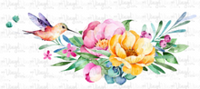 Load image into Gallery viewer, Waterslide Decal Hummingbird with Flowers