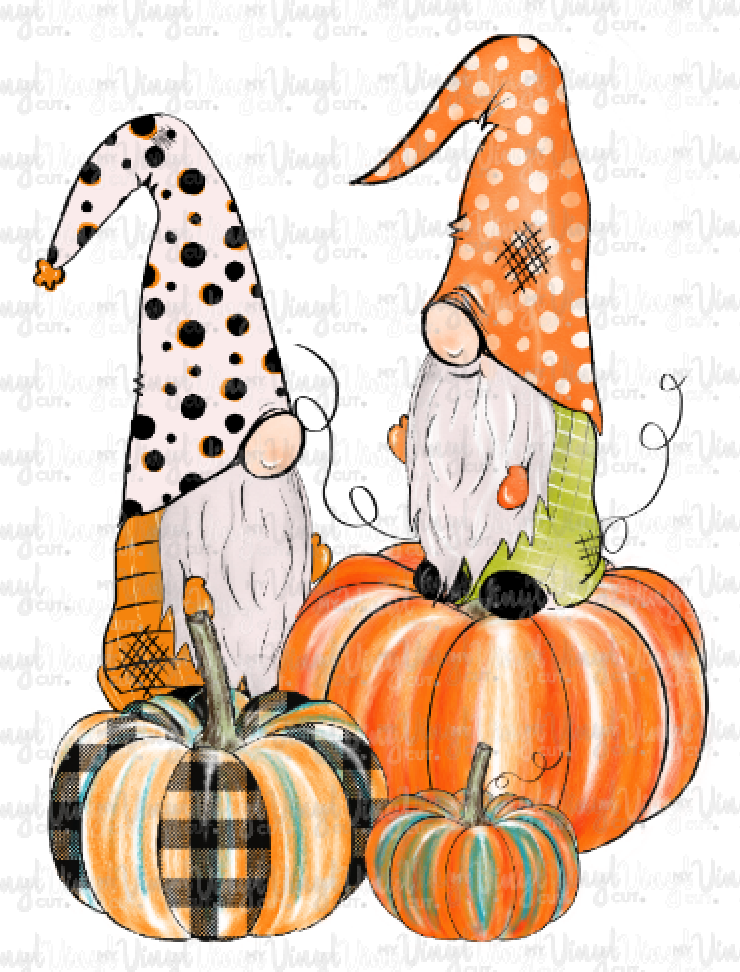 Waterslide Decal Fall Autumn Gnomes with Halloween Pumpkins – MY VINYL CUT