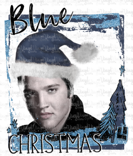 Sublimation Transfer Blue Christmas