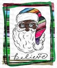 Load image into Gallery viewer, Sublimation Transfer African American Santa Serape