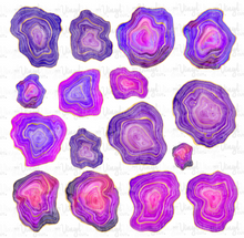 Load image into Gallery viewer, Waterslide Sheet Watercolor Purple Agate 12 x 12 inch sheet