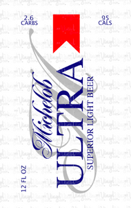 Digital Download Michelob Ultra Beer Label JPG PNG SVG DXF files