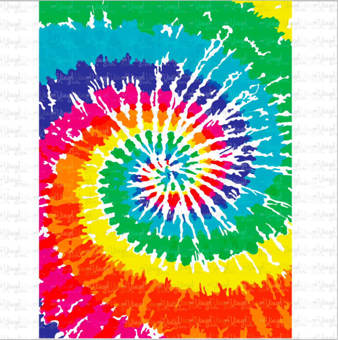 Printed Adhesive Vinyl Rainbow Swirl Tie Dye Pattern 9 x 12 inch sheet – MY VINYL  CUT