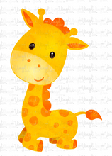 Load image into Gallery viewer, Waterslide Decal Cute Kneeling Giraffe