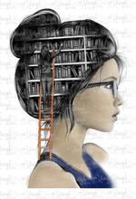 Load image into Gallery viewer, Waterslide Decal Woman who loves books