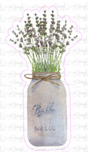 Load image into Gallery viewer, Sticker 37C Lavender Flowers in a Mason Jar