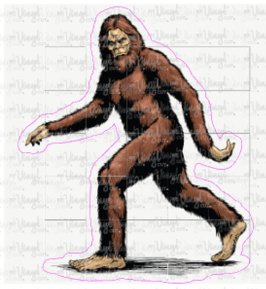 bigfoot walking drawing
