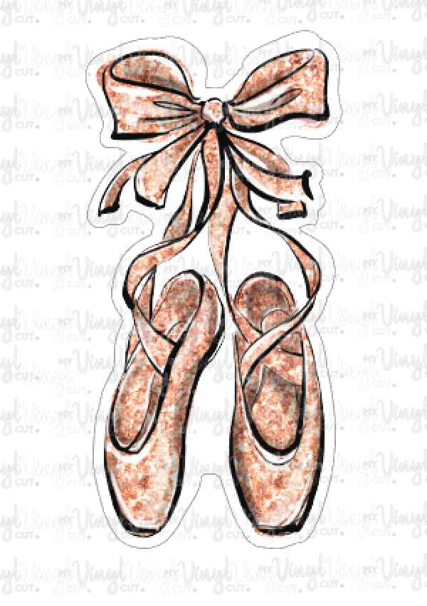 Sticker 2E Ballet Pointe Shoes Gold – MY VINYL CUT