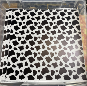 Printed Vinyl & HTV WHITE AND BLACK COW SPOTS