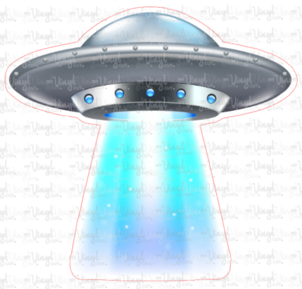 Sticker 41H UFO Flying Saucer Space Ship, image size:986x945