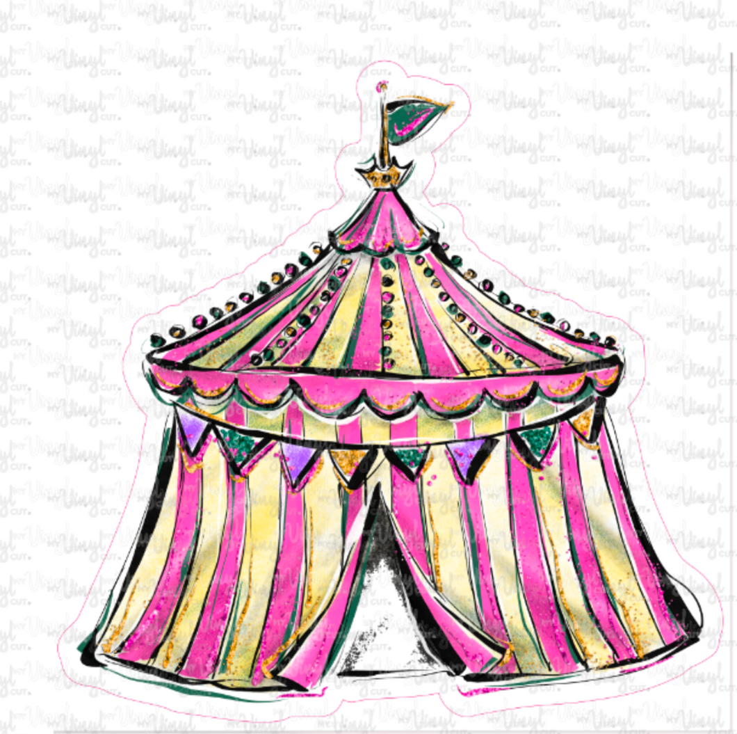 Waterslide Decal 15A Pink Circus Tent