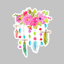 Load image into Gallery viewer, Sticker 46C Bright Colored Flowers and Feathers