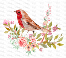 Load image into Gallery viewer, Waterslide Decal Red Breast Bird with Flowers