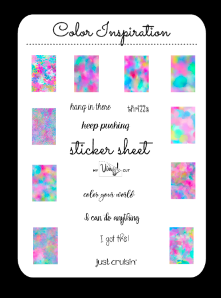 Sticker Sheet 9 Set of little planner stickers Color Inspiration