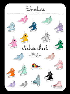 Sticker Sheet 10 Set of little planner stickers Sneakers