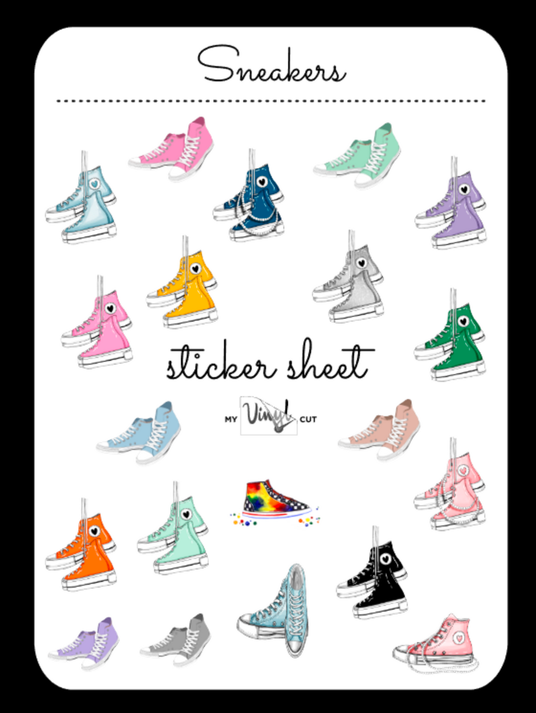 Sticker Sheet 10 Set of little planner stickers Sneakers