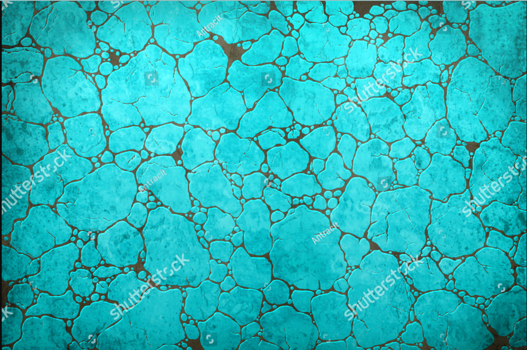 Printed Vinyl, HTV & Waterslide Wrap Turquoise Stone Rock Pattern 8 x 12