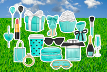 Load image into Gallery viewer, Yard Art Turquoise 18 pc Set Birthday Lawn Lettering PURCHASE Outdoor Party Decorations