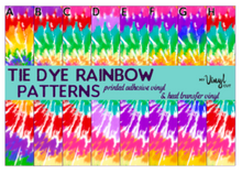 Load image into Gallery viewer, Printed Heat Transfer Vinyl HTV TIE DYE Rainbow