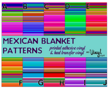 Load image into Gallery viewer, Printed HTV MEXICAN BLANKET Patterned Heat Transfer Vinyl 12 x 12 sheet