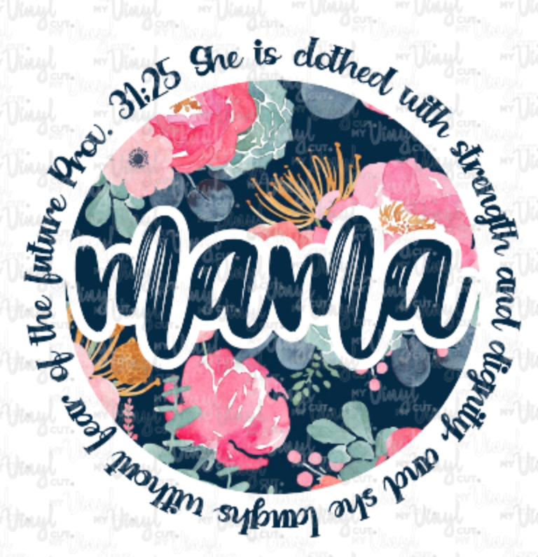 Waterslide Decal Mama Circle