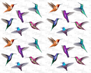Waterslide Sheet 12 x 9 inch sheet of Hummingbirds
