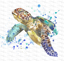 Load image into Gallery viewer, Waterslide Decal Sea Turtle with Sea Spray