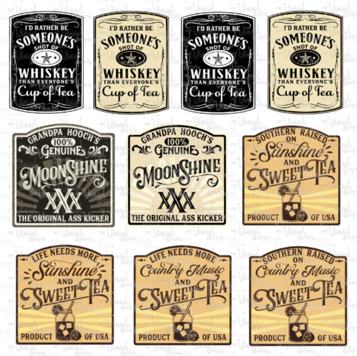 Moonshine Labels Print