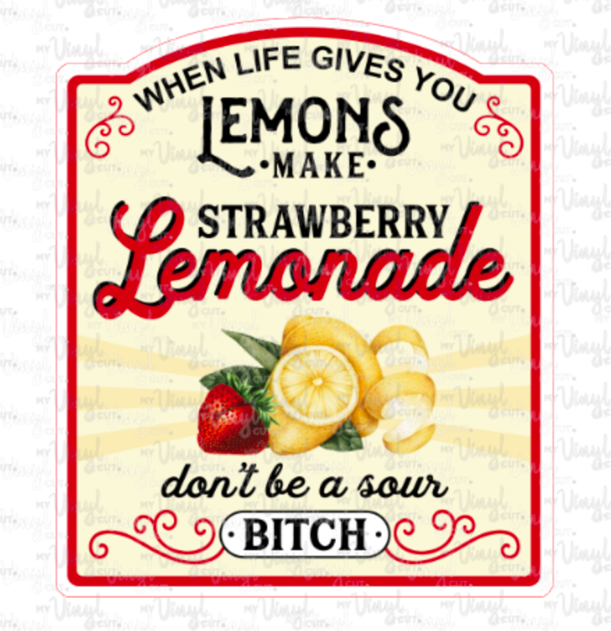 Sticker 10K When Life Gives You Lemons, Make Strawberry Lemonade NSFW